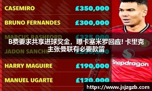 B费要求共享进球奖金，曝卡塞米罗回应! 卡里克主张曼联有必要款留